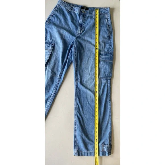 Banana Republic Denim NEW Womens Size 29/8 High Waist Utility Barrel Cargo Jeans - Picture 10 of 16